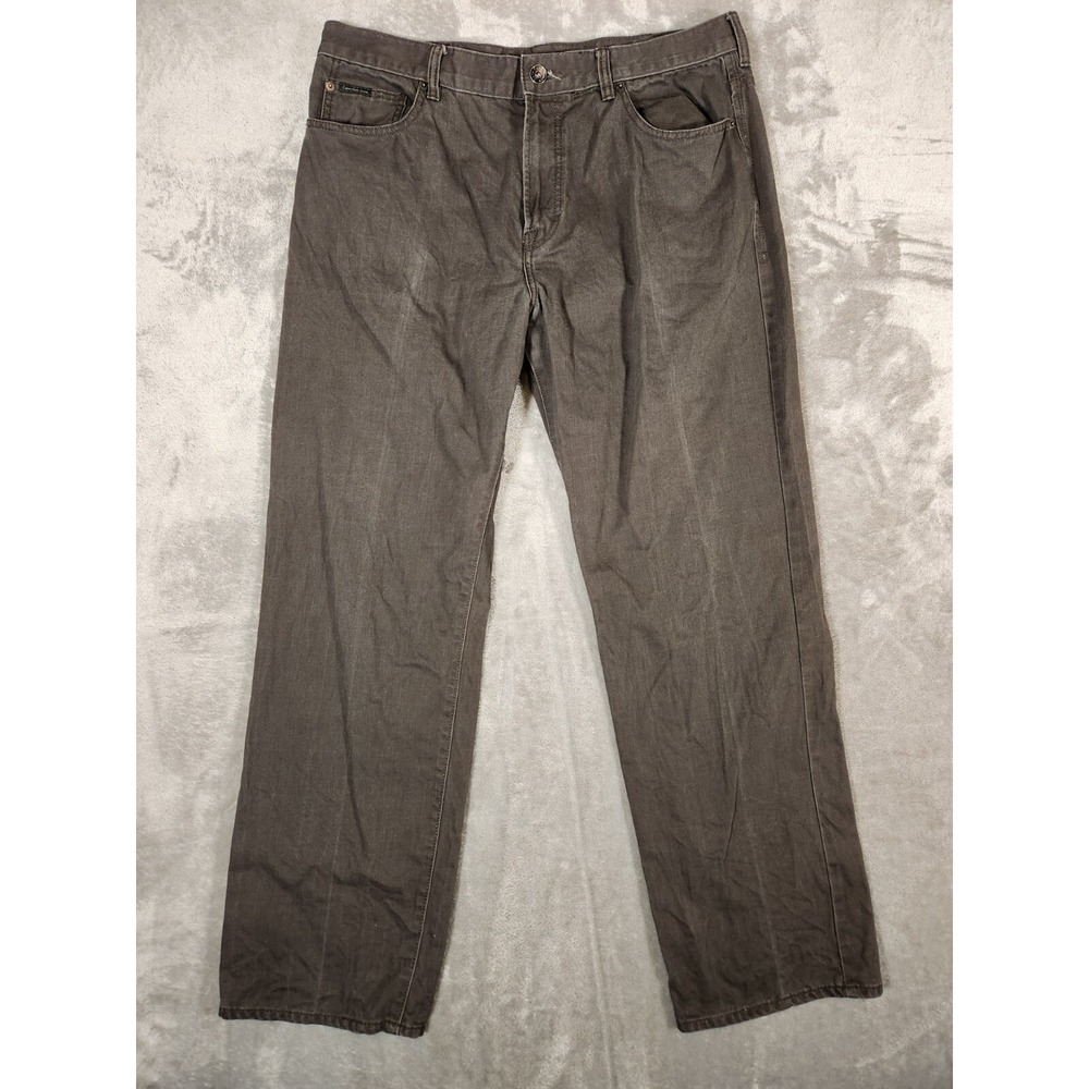 Calvin Klein‎ Jeans Men's 36X32 Black Mid Rise Straight Leg 5 Pocket Pants